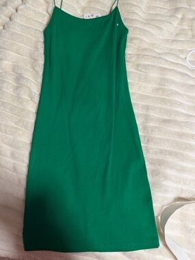 Zara Green Spaghetti Strap Mini Dress